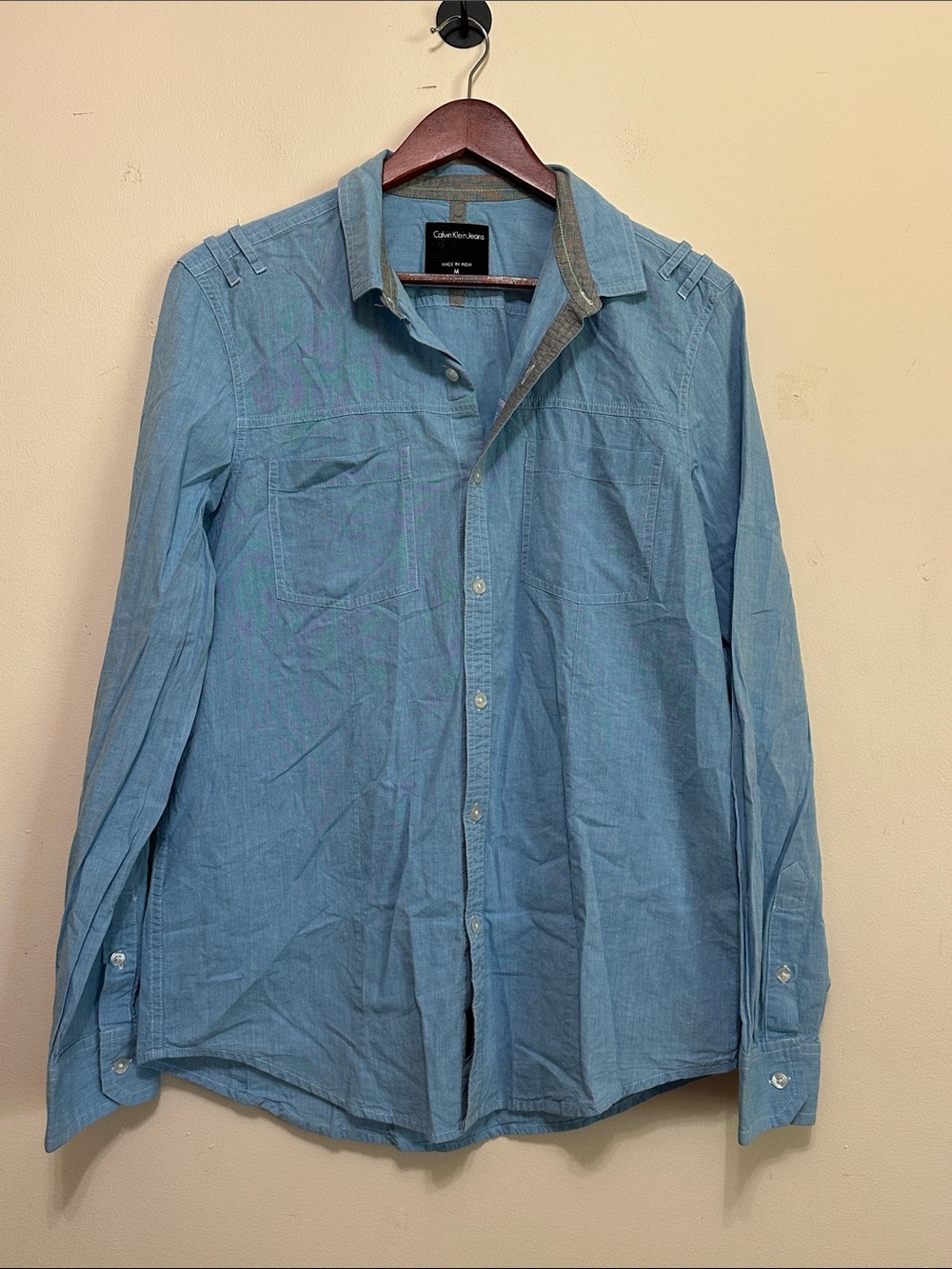Calvin Klein Jeans Light Blue Shirt with Black Label